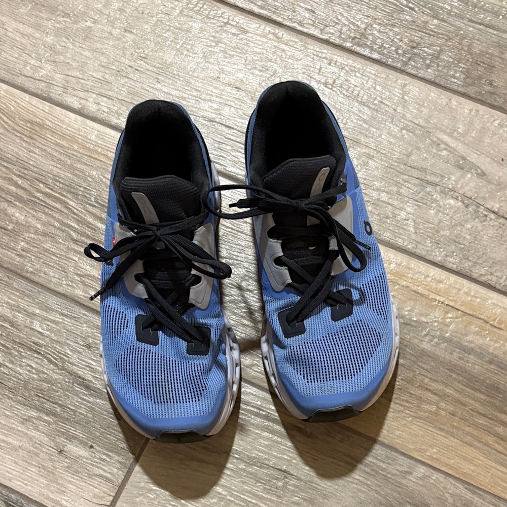 On Running Blue and Black Athletic Shoes